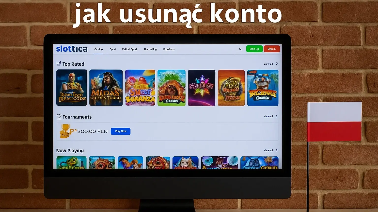 Slottica - jak usunąć konto?